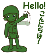 green toy soldier sticker #12735260