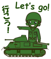 green toy soldier sticker #12735261