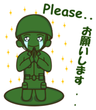 green toy soldier sticker #12735262