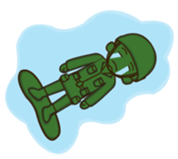 green toy soldier sticker #12735263