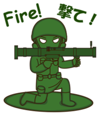 green toy soldier sticker #12735265