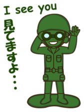 green toy soldier sticker #12735266
