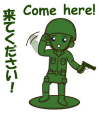 green toy soldier sticker #12735267