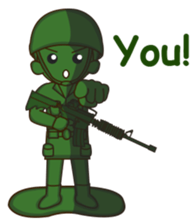 green toy soldier sticker #12735268