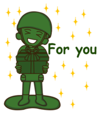 green toy soldier sticker #12735269
