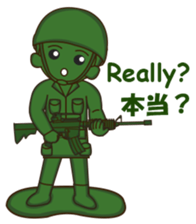 green toy soldier sticker #12735270