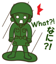 green toy soldier sticker #12735272
