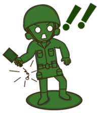 green toy soldier sticker #12735273