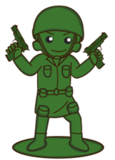 green toy soldier sticker #12735274