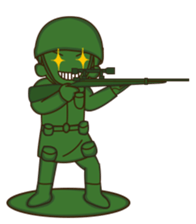 green toy soldier sticker #12735275