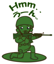 green toy soldier sticker #12735276