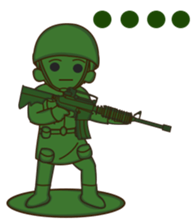 green toy soldier sticker #12735278