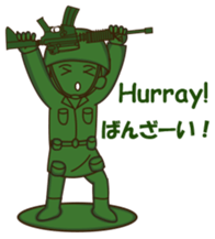 green toy soldier sticker #12735279
