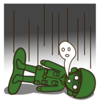 green toy soldier sticker #12735280
