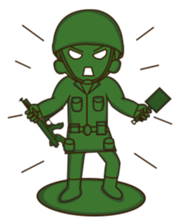 green toy soldier sticker #12735281