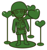 green toy soldier sticker #12735282