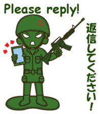 green toy soldier sticker #12735284