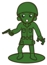 green toy soldier sticker #12735290