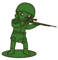 green toy soldier sticker #12735291