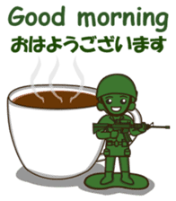 green toy soldier sticker #12735292