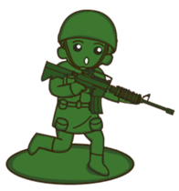 green toy soldier sticker #12735293