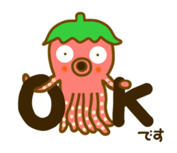 Cherry tomato octopus sticker #12736056