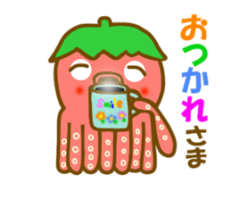 Cherry tomato octopus sticker #12736062