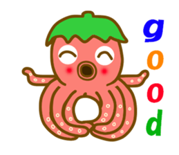 Cherry tomato octopus sticker #12736069