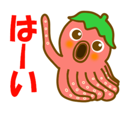 Cherry tomato octopus sticker #12736074