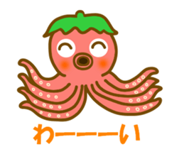 Cherry tomato octopus sticker #12736076