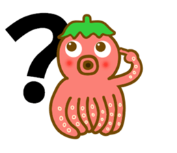 Cherry tomato octopus sticker #12736084