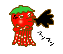 Cherry tomato octopus sticker #12736089