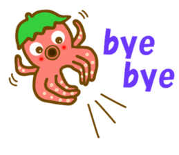 Cherry tomato octopus sticker #12736092