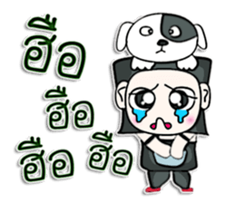 Hi! My name Hiroshi. I love a dog.^^ sticker #12737014