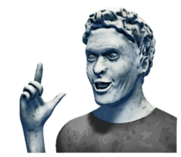 Daily life of the ancient sculpture sticker #12737244