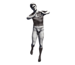 Daily life of the ancient sculpture sticker #12737251