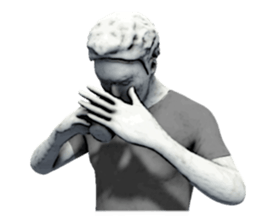 Daily life of the ancient sculpture sticker #12737255