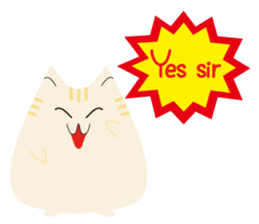 The cute fat cat sticker #12738552