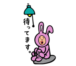 creepy ccute Rabbit sticker #12739198