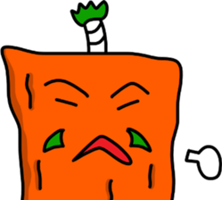 sticker of Samurai of carrot sticker #12739984