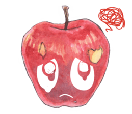 Apple of a watercolor painting sticker #12740312