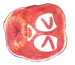 Apple of a watercolor painting sticker #12740313