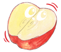 Apple of a watercolor painting sticker #12740315