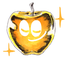 Apple of a watercolor painting sticker #12740320
