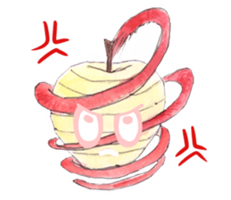 Apple of a watercolor painting sticker #12740325
