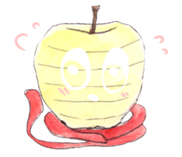 Apple of a watercolor painting sticker #12740326