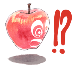 Apple of a watercolor painting sticker #12740328