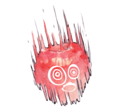 Apple of a watercolor painting sticker #12740334