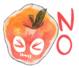 Apple of a watercolor painting sticker #12740335