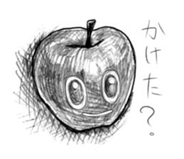 Apple of a watercolor painting sticker #12740343